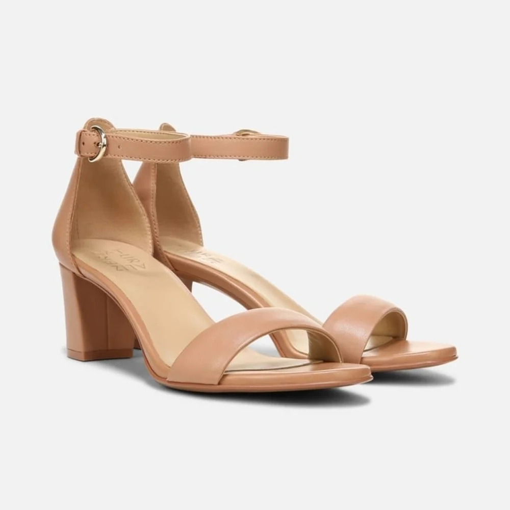 Naturalizer Vera Dress Sandal Size 9.5 Wide Frappe in box Leather Dress Sandal - Picture 1 of 11